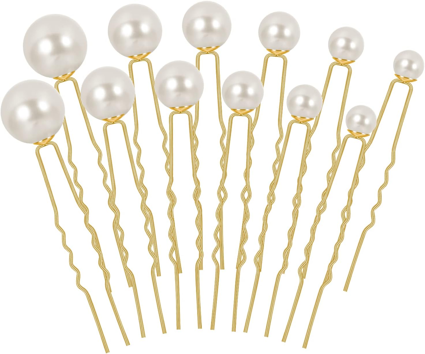BESARME Pearl Hair Pins, 36 Pcs Wedding Pearl Hair Accessories Bridal Rhinestone Hair Clips for Brides Bridesmaid Women