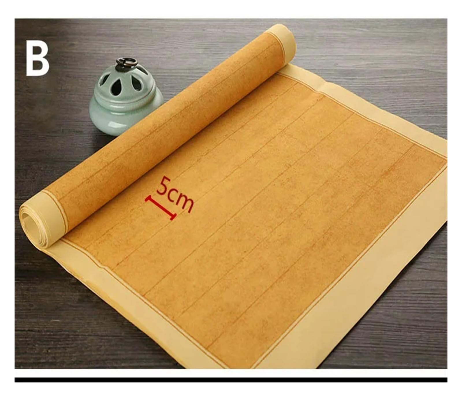 MIUYTRN Chińska kaligrafia specjalna półdojrzały papier ryżowy pędzelek do zdobień konkurs kaligrafii Batik Retro Xuan kopia papieru pisma święte Papier cuicui(B 5cm)