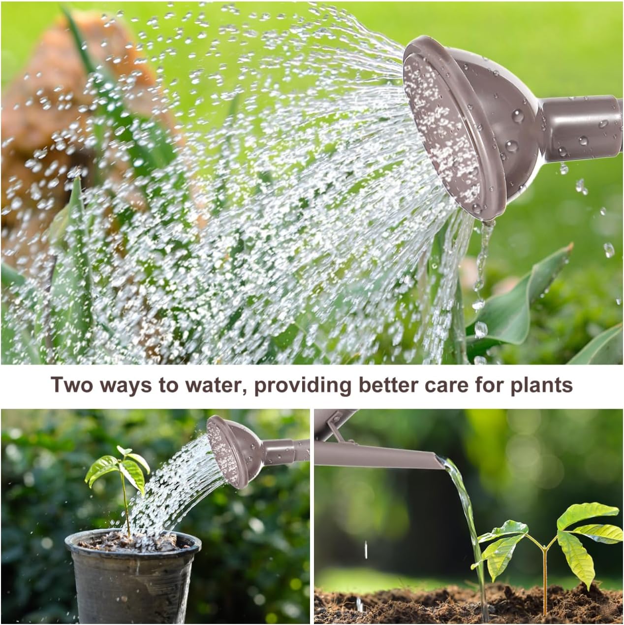 Toddmomy 2000Ml Plastic Watering can with Long Spout Garden Watering can for Indoor and Outdoor Plants Garden Tool