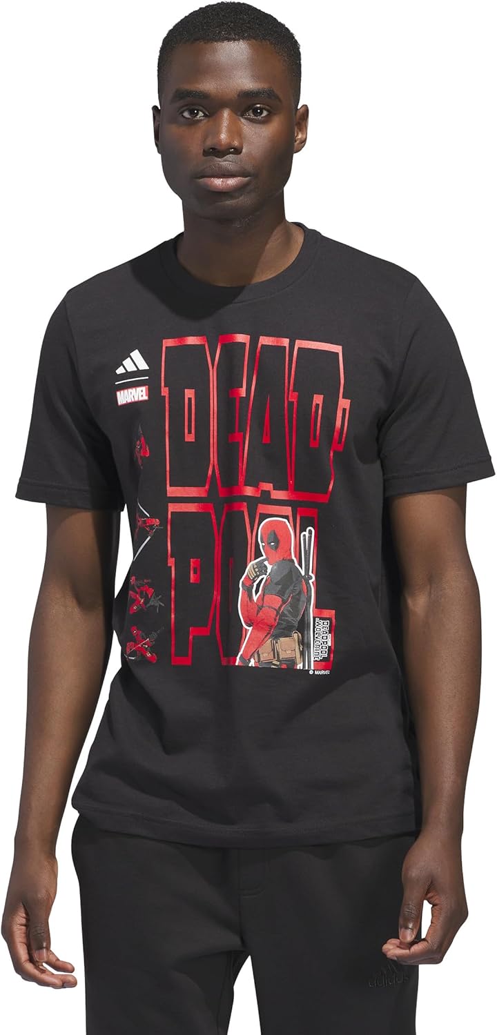 adidas Mens Marvel Deadpool T-Shirt