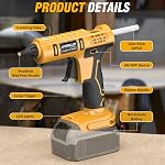 Cordless Hot Glue Gun for Dewalt 20V Battery: Hot Glue Gun Kit for Dewalt Tools in Crafting, Wood, PVC, Glass, Home Repair with 30 Pcs 0.27 * 5.9 inch Hot Glue Sticks (Battery Not Included)