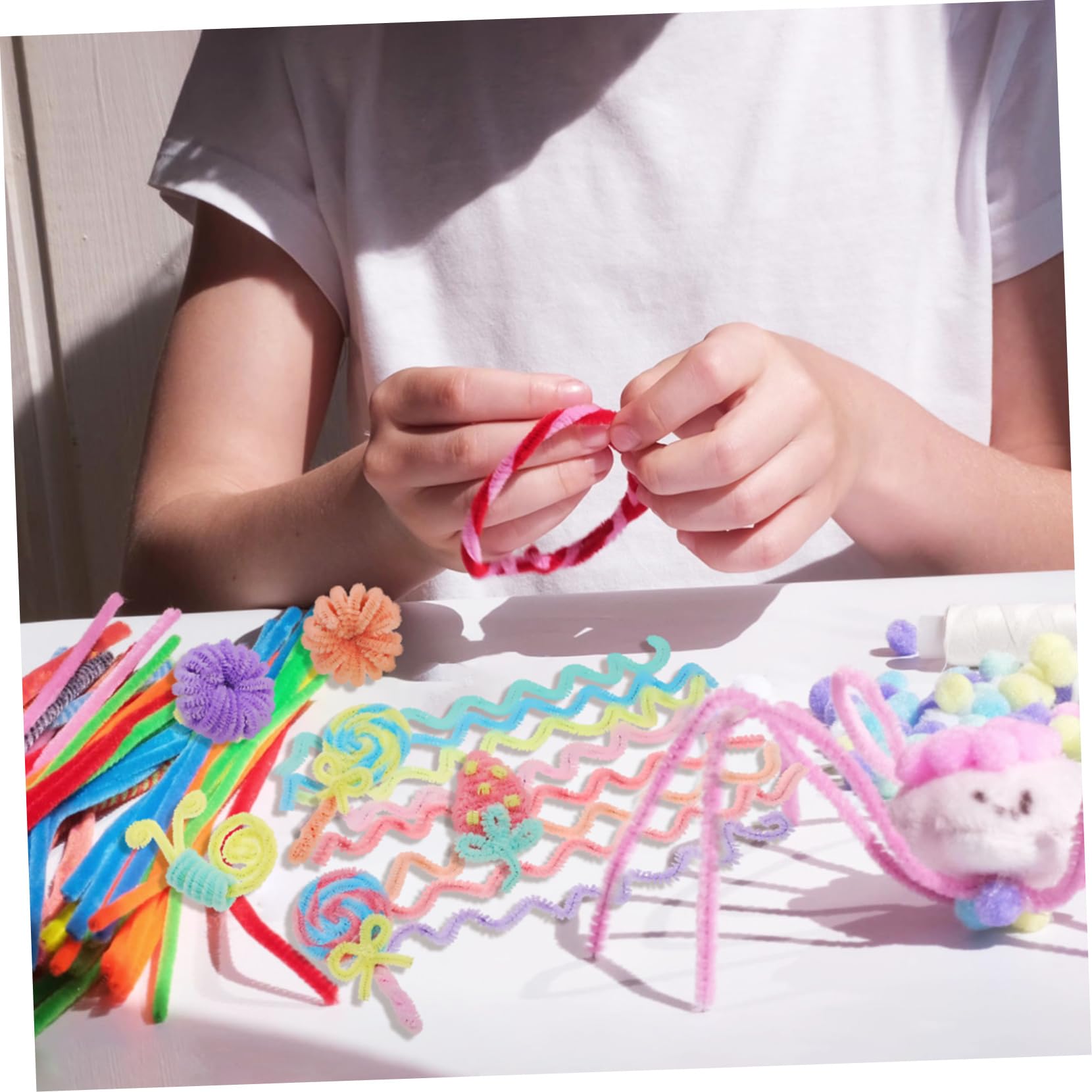 Housoutil 3 Ensembles De Supérieur Pépin Enfants Cure-pipes Arc-en-ciel Pastel Couleur Tordu Tiges De Chenille Pour L'artisanat Tiges De Chenille En Vrac Peluche 300 Pièces * 3