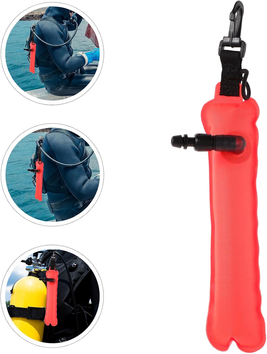 Ciieeo Diving Surface Marker Buoy Tube High Visibility Waterproof Signal Float Scuba Diving SMB Stick Safety Equipment for Underwater Activities