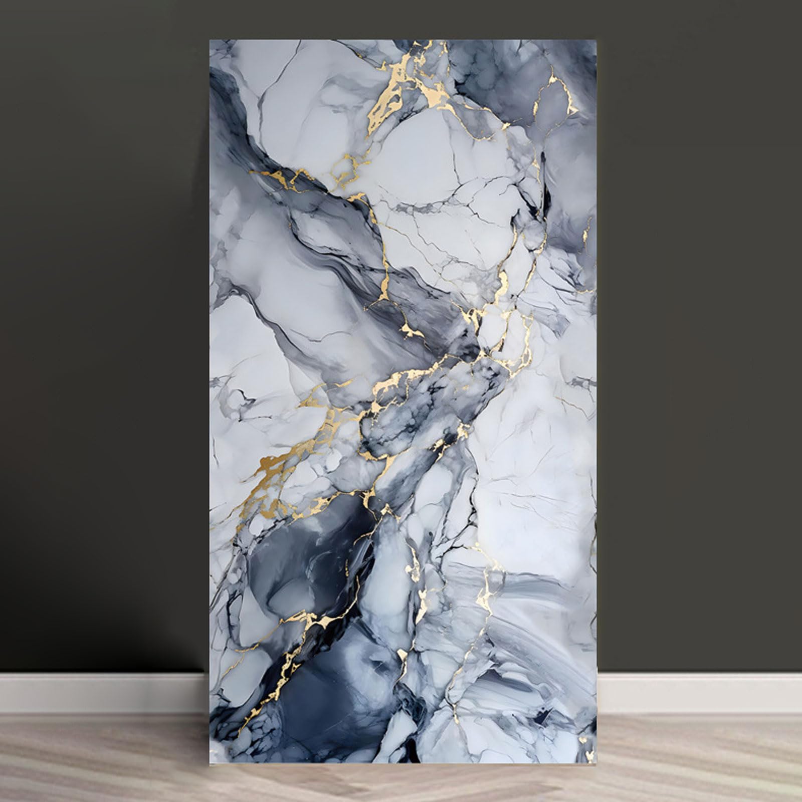 ByteRunning Marble Tiles,Waterproof Vinyls Self Adhesive Wall Tiles,Thicken Self Adhesive Wall Tiles Waterproof Backsplash,Glue Up Ceiling Panels,Easy Installation/Cutting,PVC Shower Walls Panels