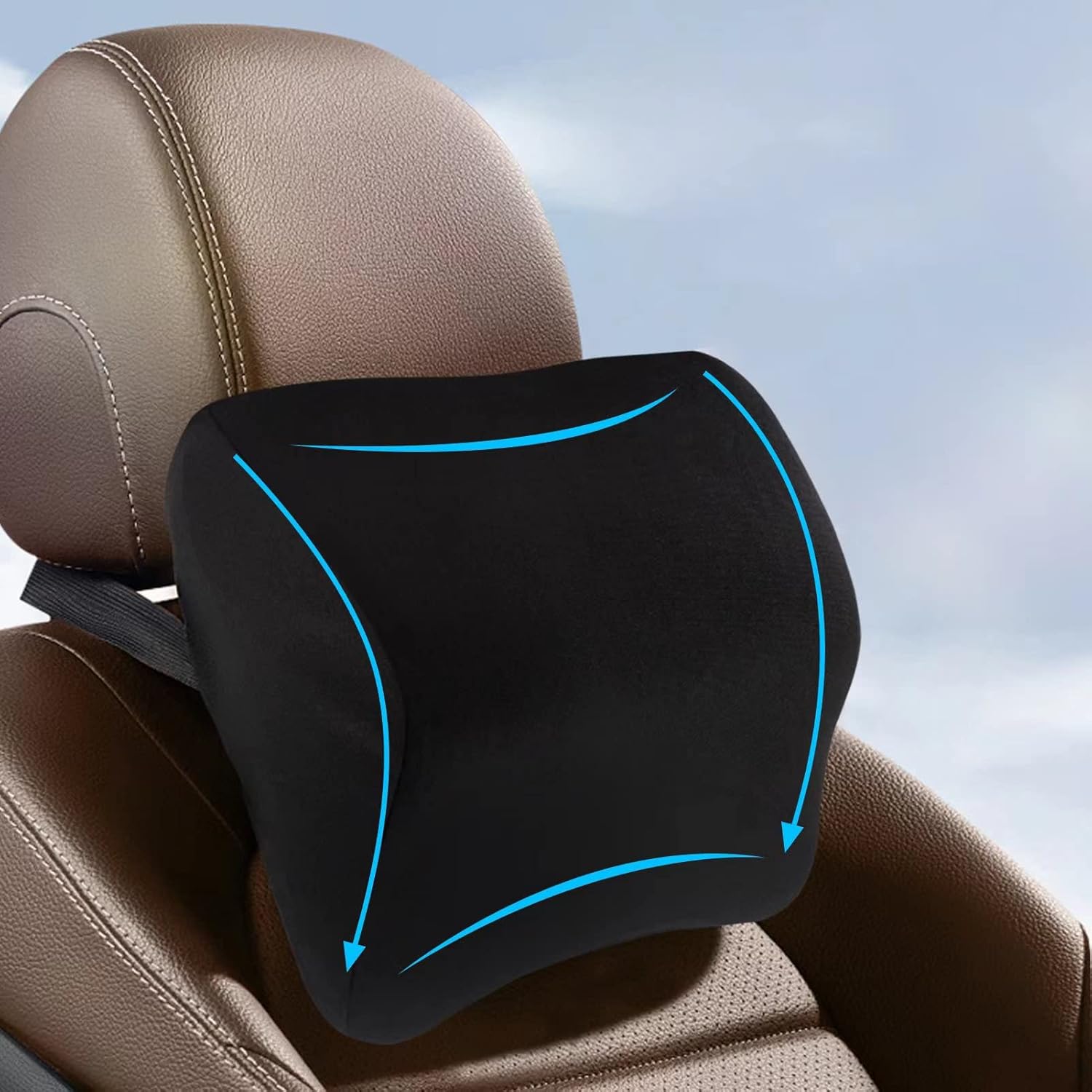 WIJIATA Car Neck Pillow, Car Pillow Memory Foam Car Neck Pillow for Driving Car