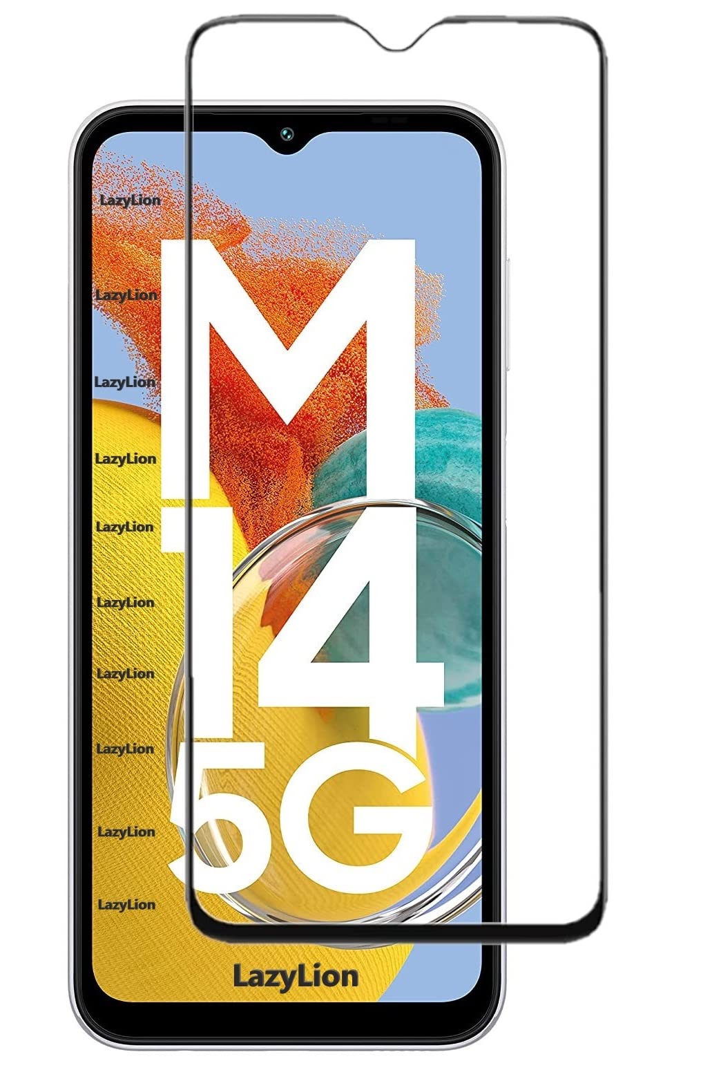 LazyLion Samsung M14 5G Tempered Glass Screen Protector with Wipes Kit (1 Pack)