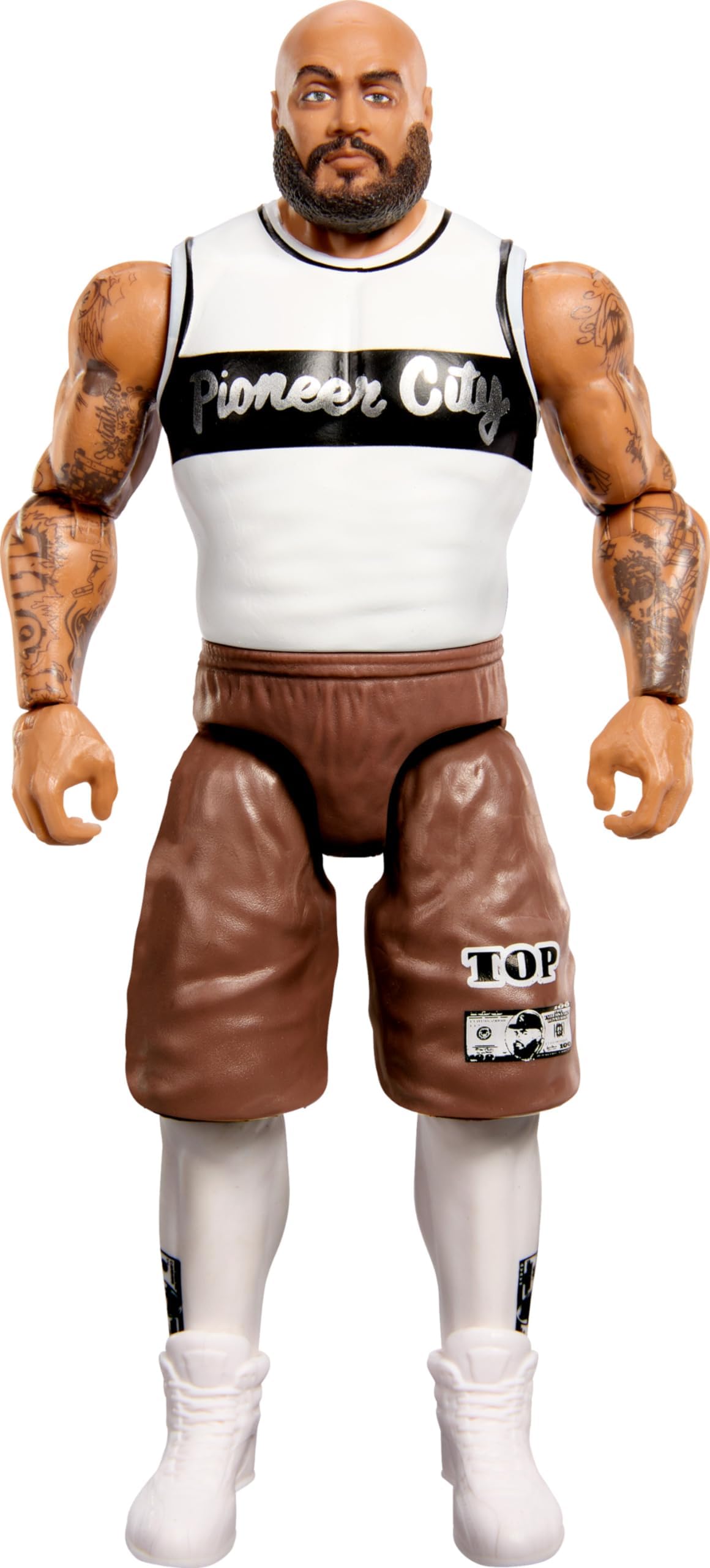 MattelWWE Action Figure, Series #142 Top Dolla 6-inch Collectible with 10 Articulation Points & Life-Like Look