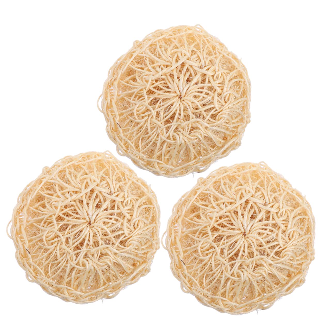 LIFKOME 3Pcs Sisal Body Scrubbers for Exfoliating and Cleansing Comfortable Bath Balls for Home and Travel Portable Bathing Supplies Durable and Easy to Use