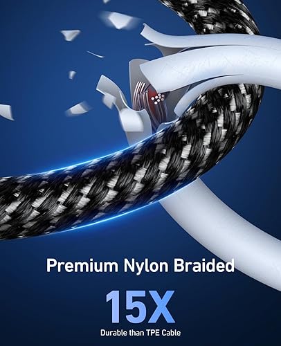 Miniatura 5 de Dasku Paquete de 3 cables USB C a Lightning de 10 pies, certificado MFi iPhone 14 13, cargador rápido extralargo de 10 pies, cable de carga tipo C