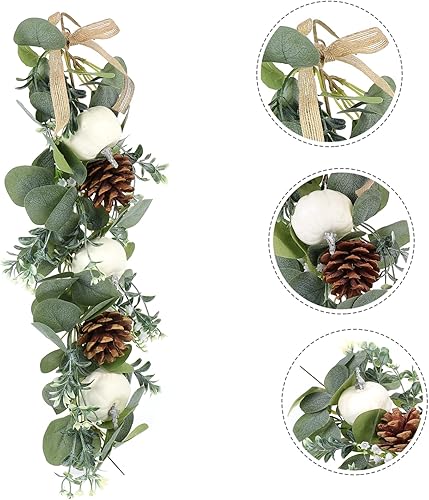 Miniatura 4 de 1 guirnalda colgante de calabaza de Halloween, guirnalda colgante de eucalipto, guirnalda de hojas de eucalipto, decoración colgante de Halloween,