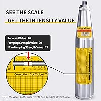 Vista 2 de HD-225A - Probador profesional de martillo de rebote de hormigón, herramienta de medidor de prueba de resiliómetro portátil con rango de 10-60