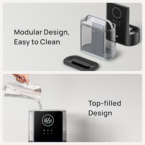 Miniatura 7 de Dreo Humidificadores inteligentes de 8L para dormitorio, 600 pies cuadrados, 80 horas de funcionamiento cálido y frío, humidificador de niebla de