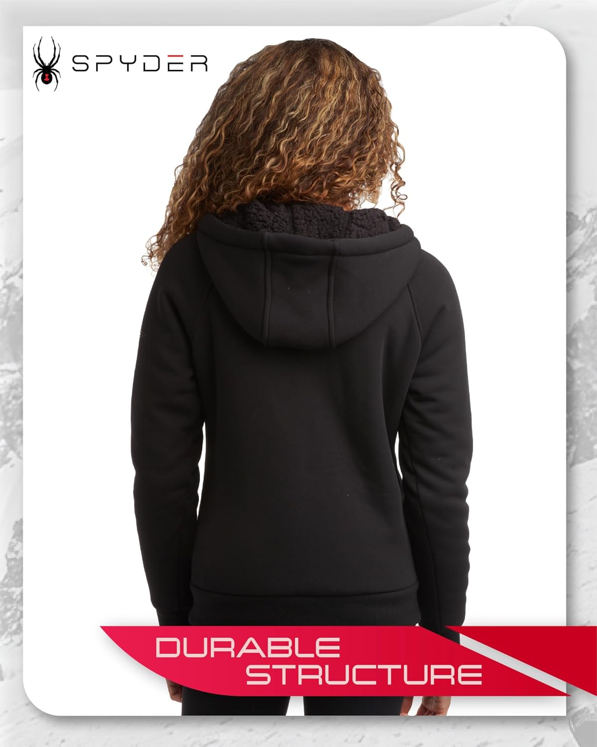 Spyder Womens Sherpa Fleece Jacket - Heavyweight Waffle Knit Hoodies for Women Warm Thermal Zip Up Womens Sweatshirt - Image 6