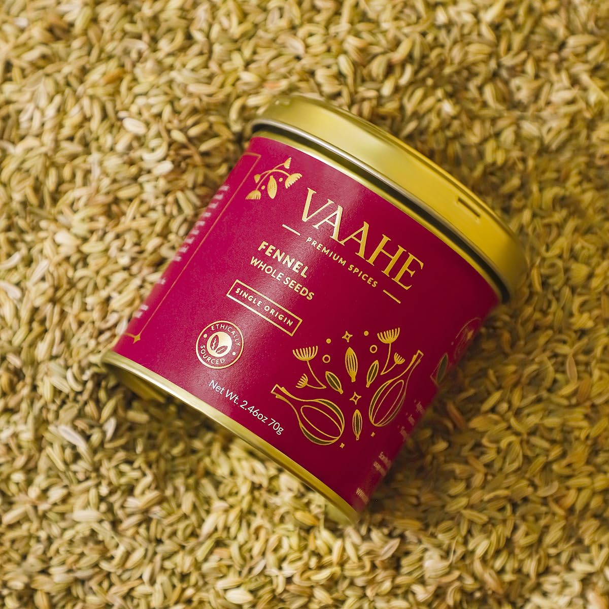 VAAHE Premium Fennel Whole (Saunf) | Single Origin (Rajasthan) | Freshly Packed | 100% Pure and Natural | Premium Tin Box (70 gm) (B0D9P6RQMM) Amazon Price History, Amazon Price Tracker