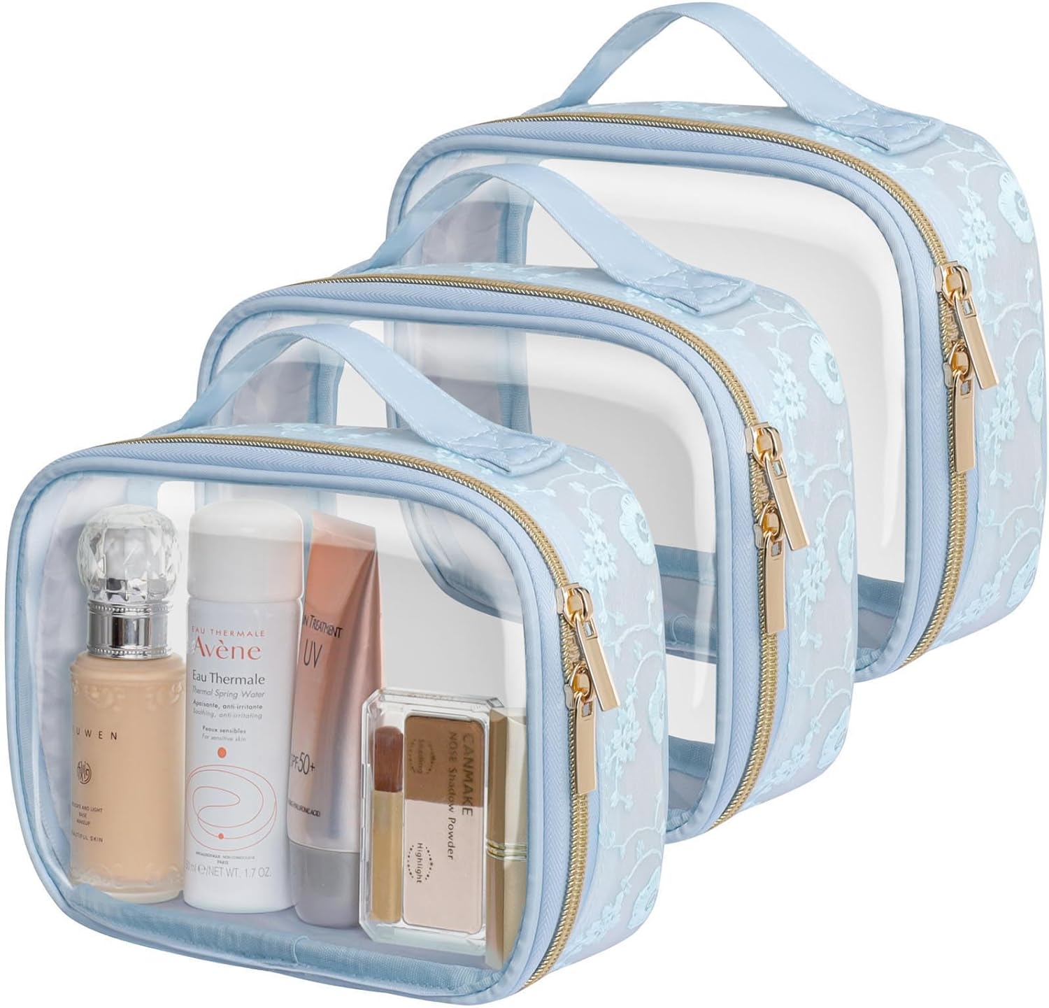 PACKISM TSA Approved Toiletry Bag Floral Texture Lace