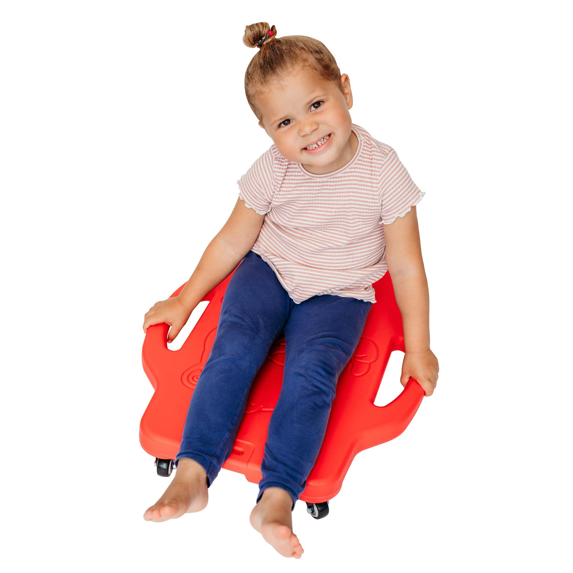 MagicMeadow Sensory Scooter Board | Autism Kids Scooter Board for Motor Skills Enhancement, Autism Friendly, Toddler Scooter, Kids Scooter, 3+ Year Old, Scooter Boards for Kids Sensory | Red