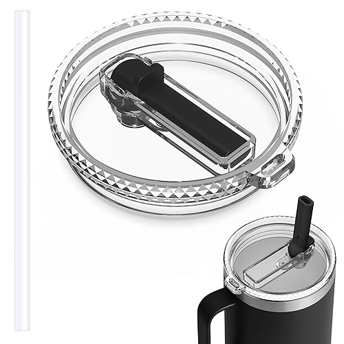 HAILIWEI 30 oz Straw Lid for YETI 30/32 oz Tumbler, 35/42 oz Straw Mug, Rambler Shatter-Proof Dishwasher-Safe Replacement Yeti Lid 30 OZ,BPA Free(Push-in Mug Lid)