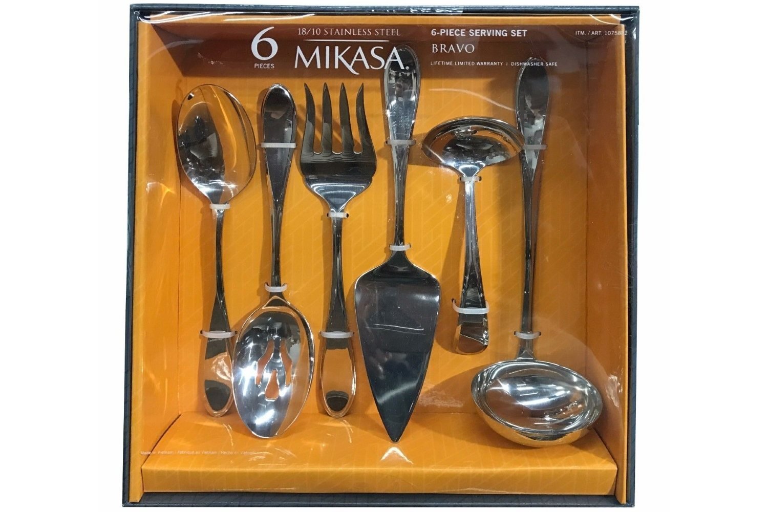 Amazon.com | Mikasa Bravo 6 Piece Serving Set in Stainless Steel