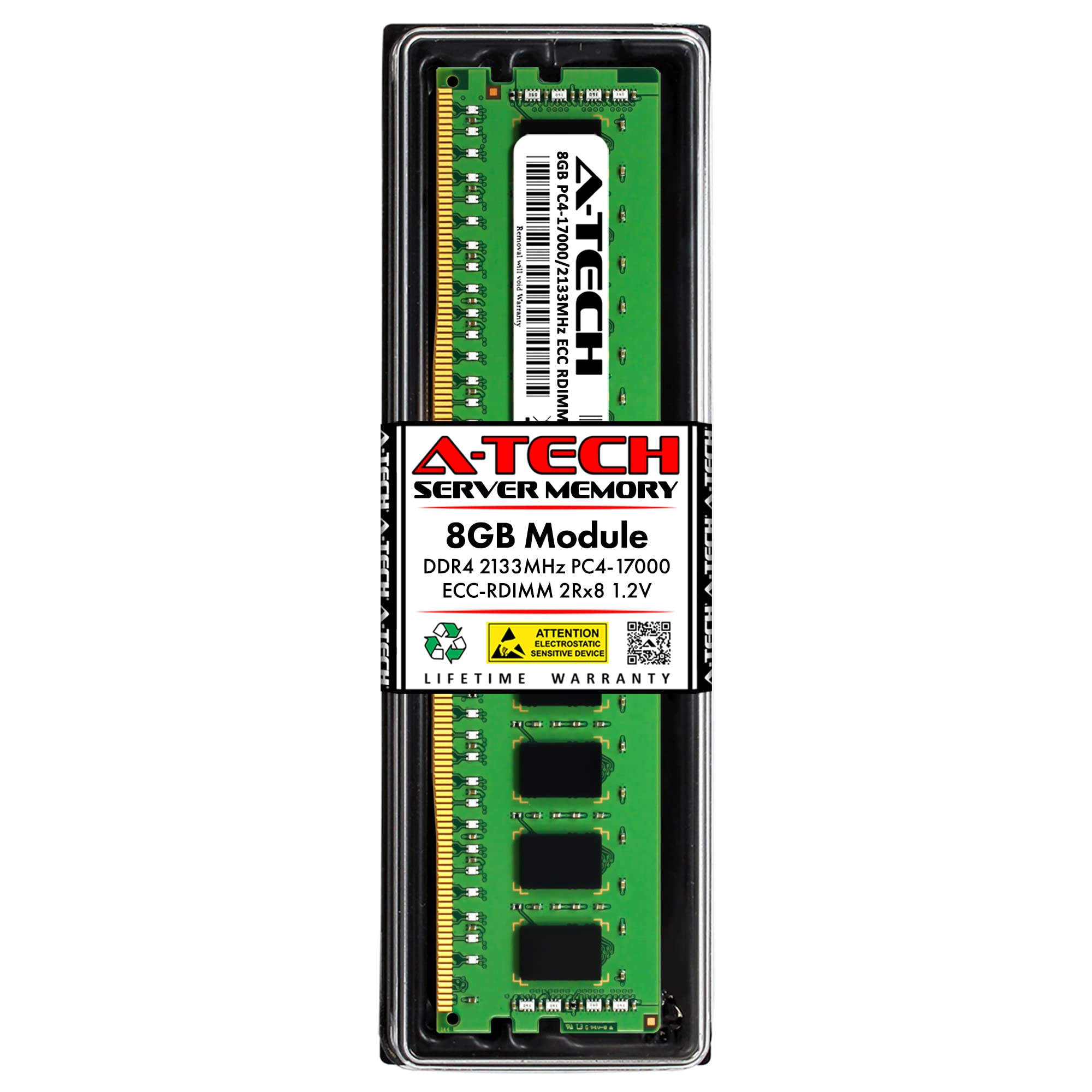 【動作品】 DDR4-2133 8GB×2枚 2Rx8 ECC RDIMM A-Tech 8GB DDR4 2133MHz PC4-17000 ECC RDIMM 2Rx8 Dual Rank 1.2V