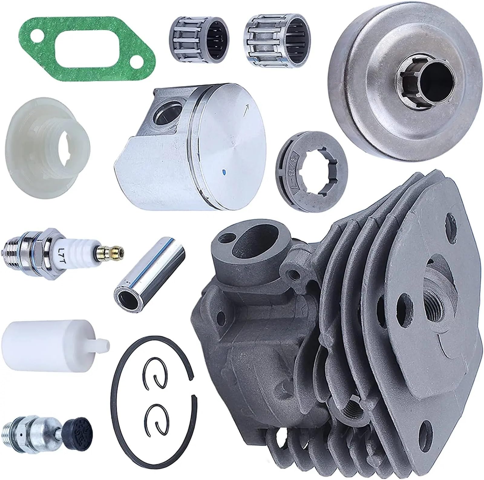 47mm Cylinder sprzęgła bębna obręcz zębatka do piły łańcuchowej h-u-s-q-v-a-r-n-a 357 359 357XP 3/8" łożysko igiełkowe przekładnia ślimakowa świeca zapłonowa
