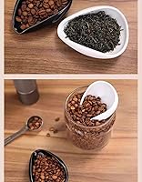 Vista 4 de Soporte para cuchara de café, pequeño soporte de cuchara de café de cerámica para barra de café, soporte para agitadores de café negro para estación