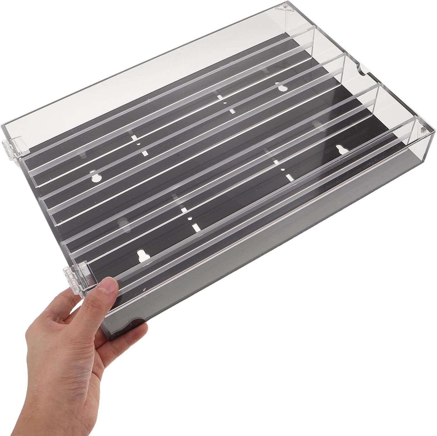 DOITOOL Acrylic Knife Holder Wall-mounted Multi-layer Kitchen Storage Box Compact Knife Display Rack for Kitchen Organization 13.76x9.43x1.89 Inches