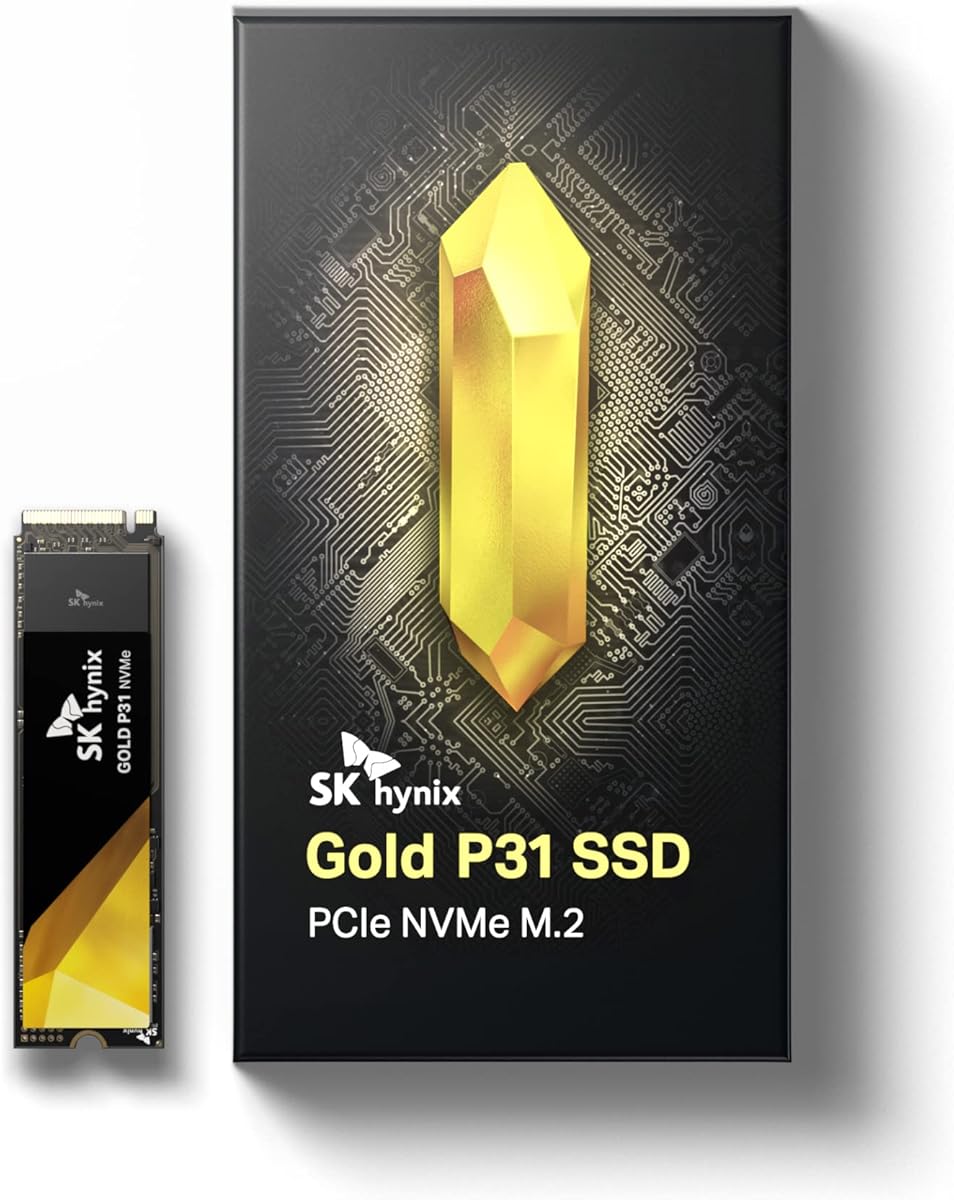 SK hynix Gold P31 500GB PCIe NVMe Gen3 M.2 2280, Up to 3500MB/S, Compact M.2 SSD Form Factor SSD, Internal Solid State Drive with 128-Layer NAND Flash : Electronics