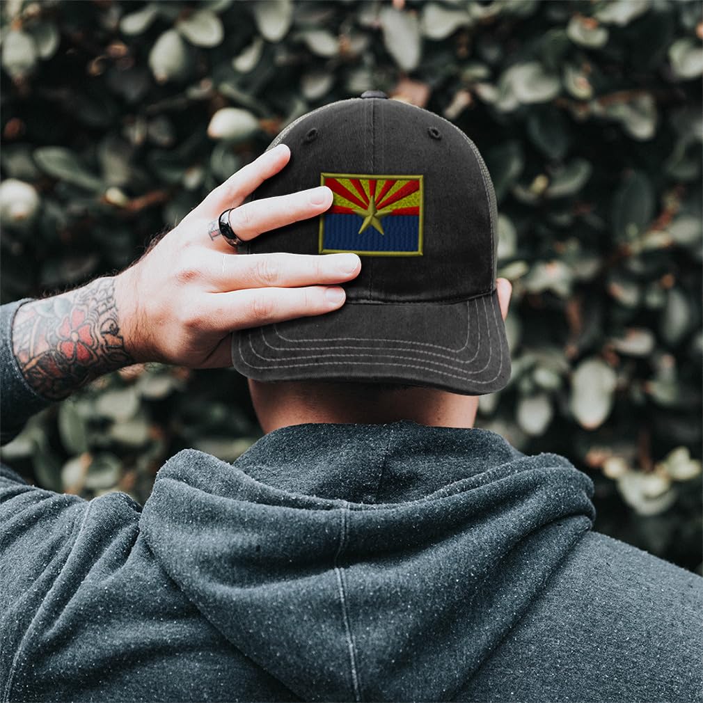Gorra de camionero personalizada Richardson Arizona, bandera del estado de Arizona, bordado con nombre del país, algodón