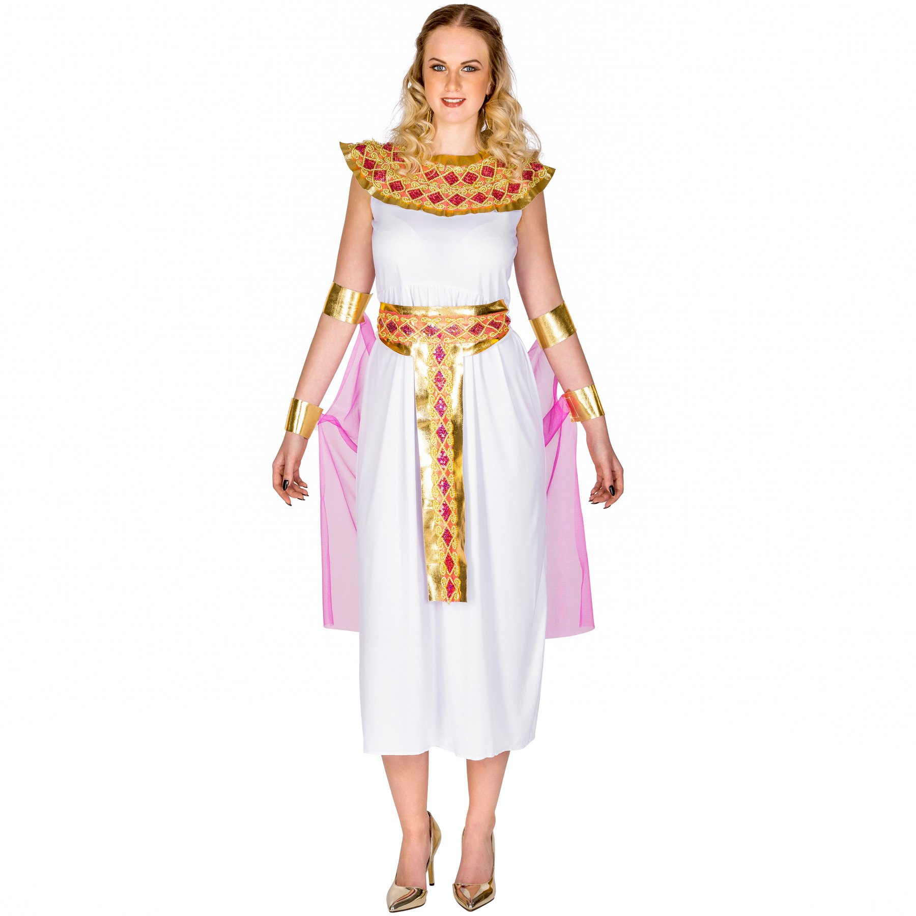dressforfun Costume da donna - Principessa orientale Amira | Abito lungo | Prezioso ed elaborato collo | Polsiere e bracciali dorati (S | no. 300270