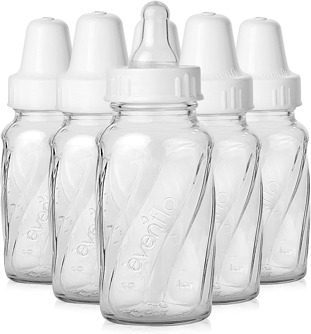 Feeding Classic Glass, Twist Bottles, 4 Oz, 6 Bottles.