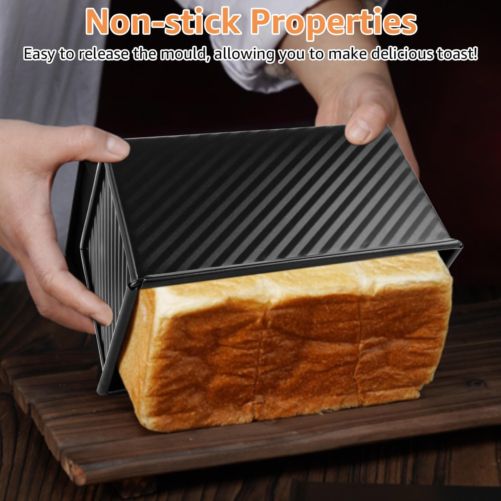 Brotbackform Mit Deckel – 2-teilig, 1000g & 450g – Antihaft Toastbrotform Für Perfektes Brot & Sandwiches