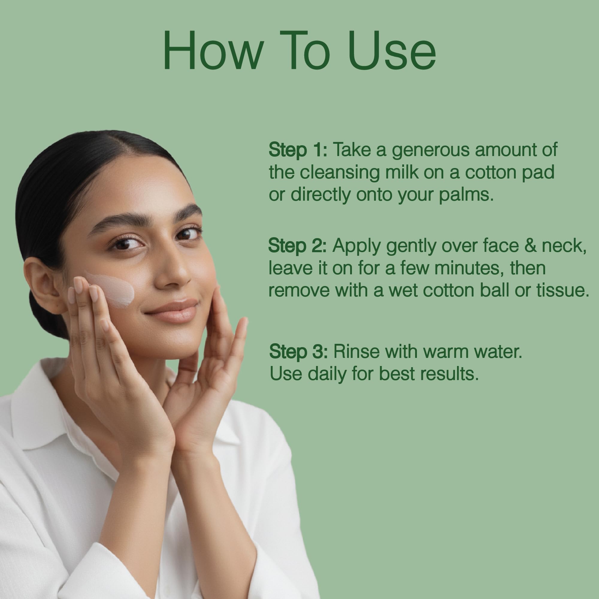 Olivia Aloe Vera Cleansing Milk with Marula Oil (100ml) | Deep Cleanser & Makeup Remover | Anti-Aging Skincare | Nourishes, Hydrates & Revitalizes Skin for Radiant Glow | Paraben-Free 2