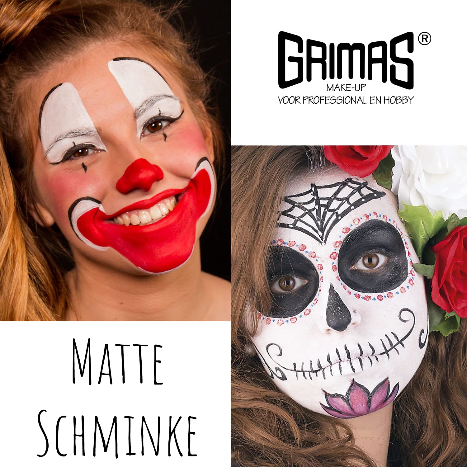 Grimas Profi Schminkpalette Water Make-Up Palette A+B, 24x2.5ml, hochwertige Kinderschminke/Karnevalsschminke auf Wasserbasis