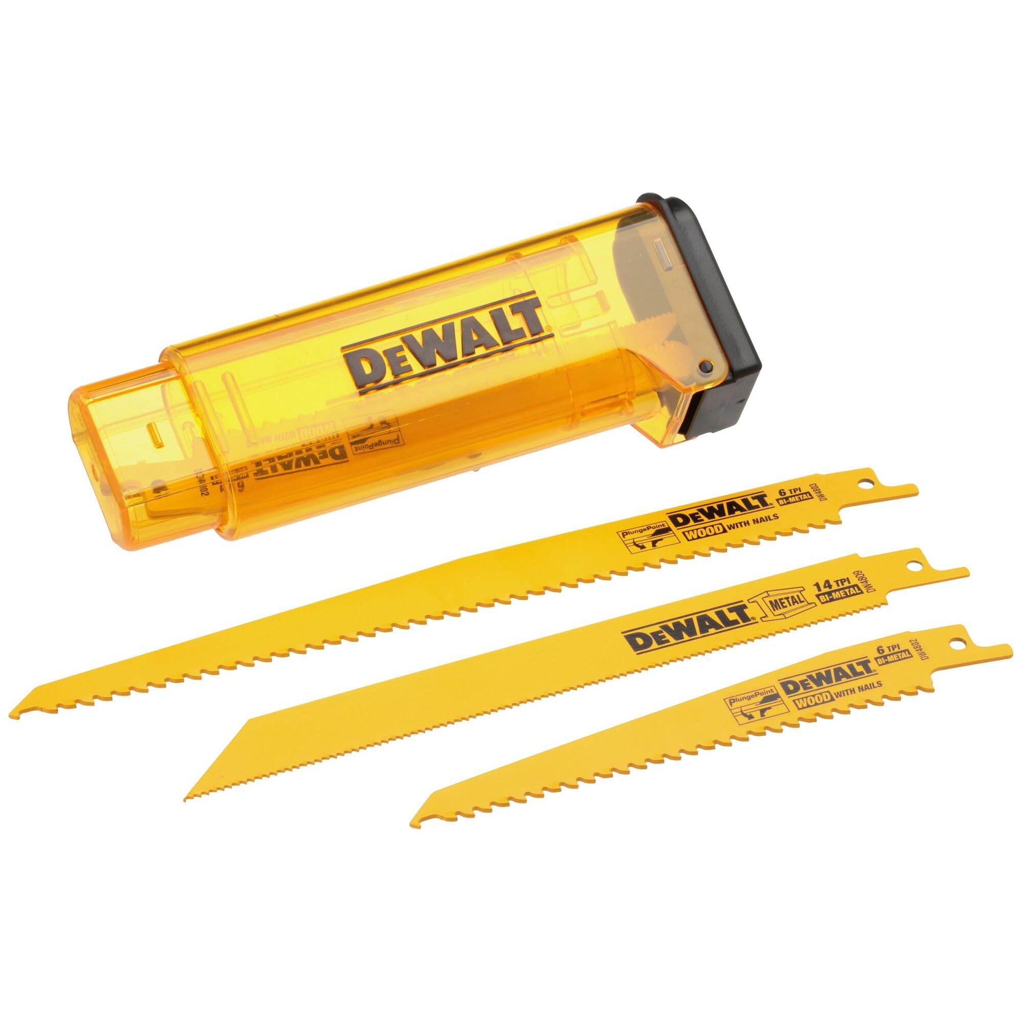 DEWALT Hojas de sierra alternativas, juego bimetálico con estuche, 10 piezas (DW4898)