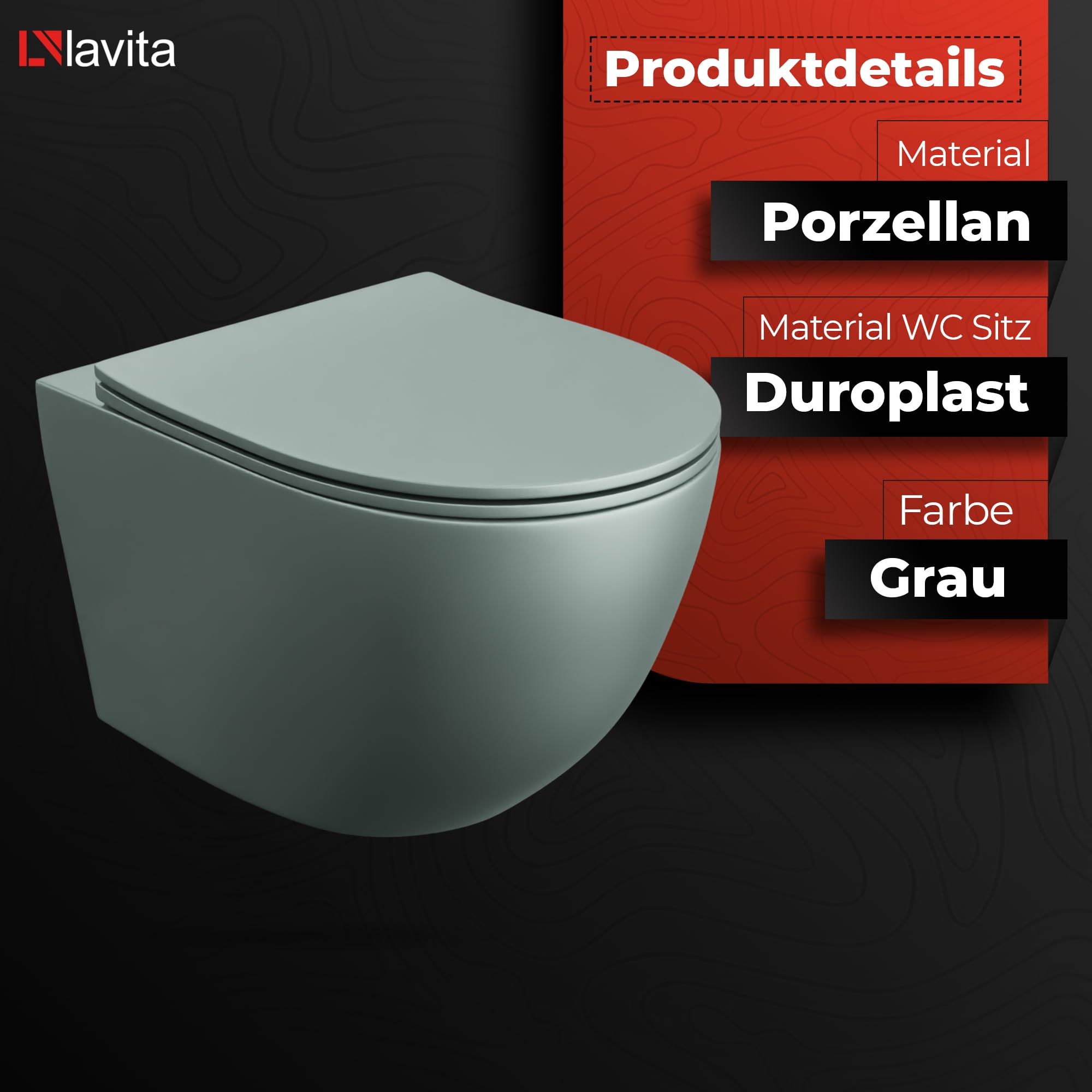 Lavita Duofix Basic Ensemble WC encastré avec élément de chasse d'eau + abattant de WC + panneau de commande Delta 25 avec bouton blanc