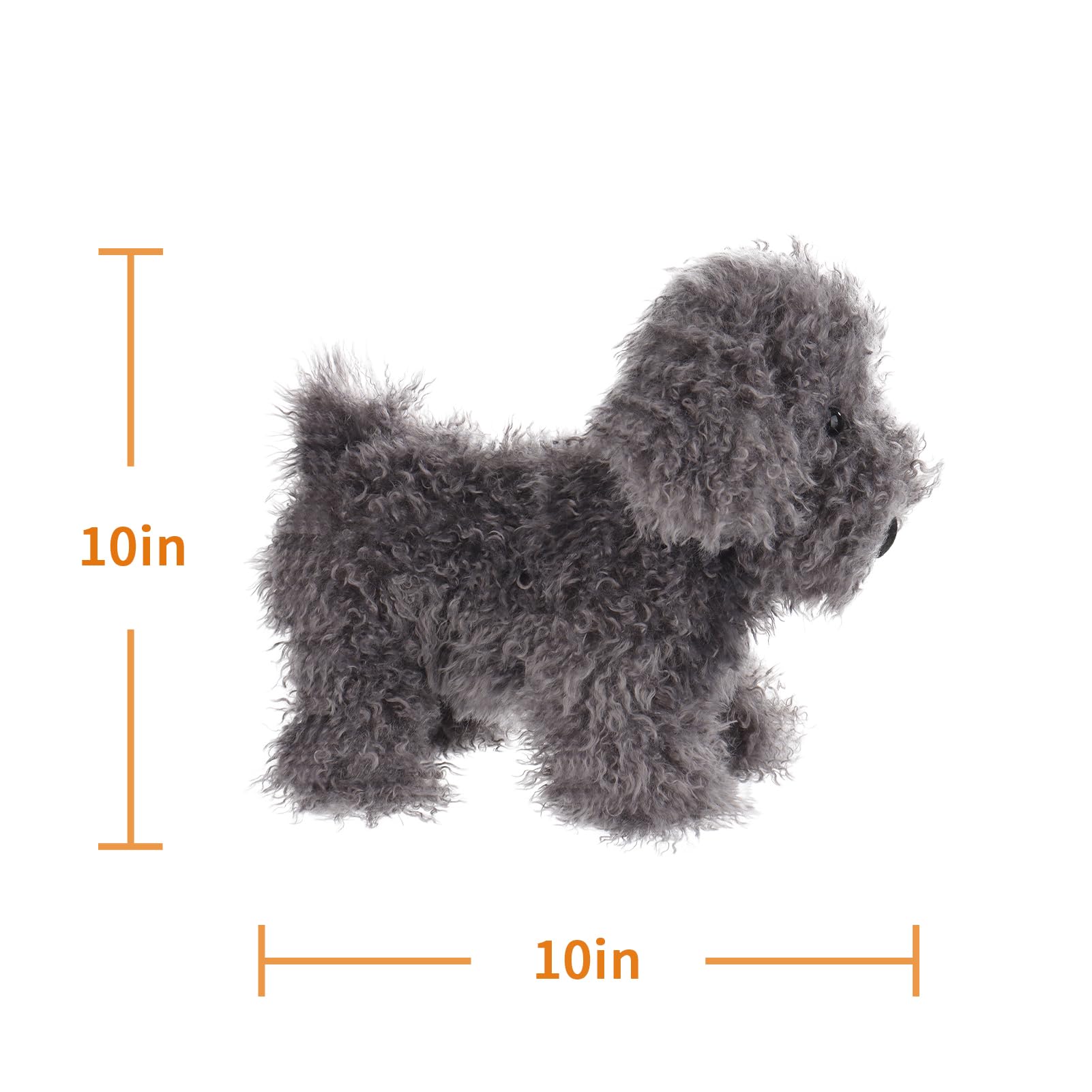 Amazon.com: Apricot Lamb Toys Plush Dark Grey Poodle Dog Puppy