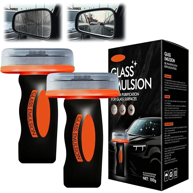 Removedor de película oleosa para vidros automotivos DZCKTFYGRT, creme para para-brisa, janelas e espelhos, 100 mL, kit com 2