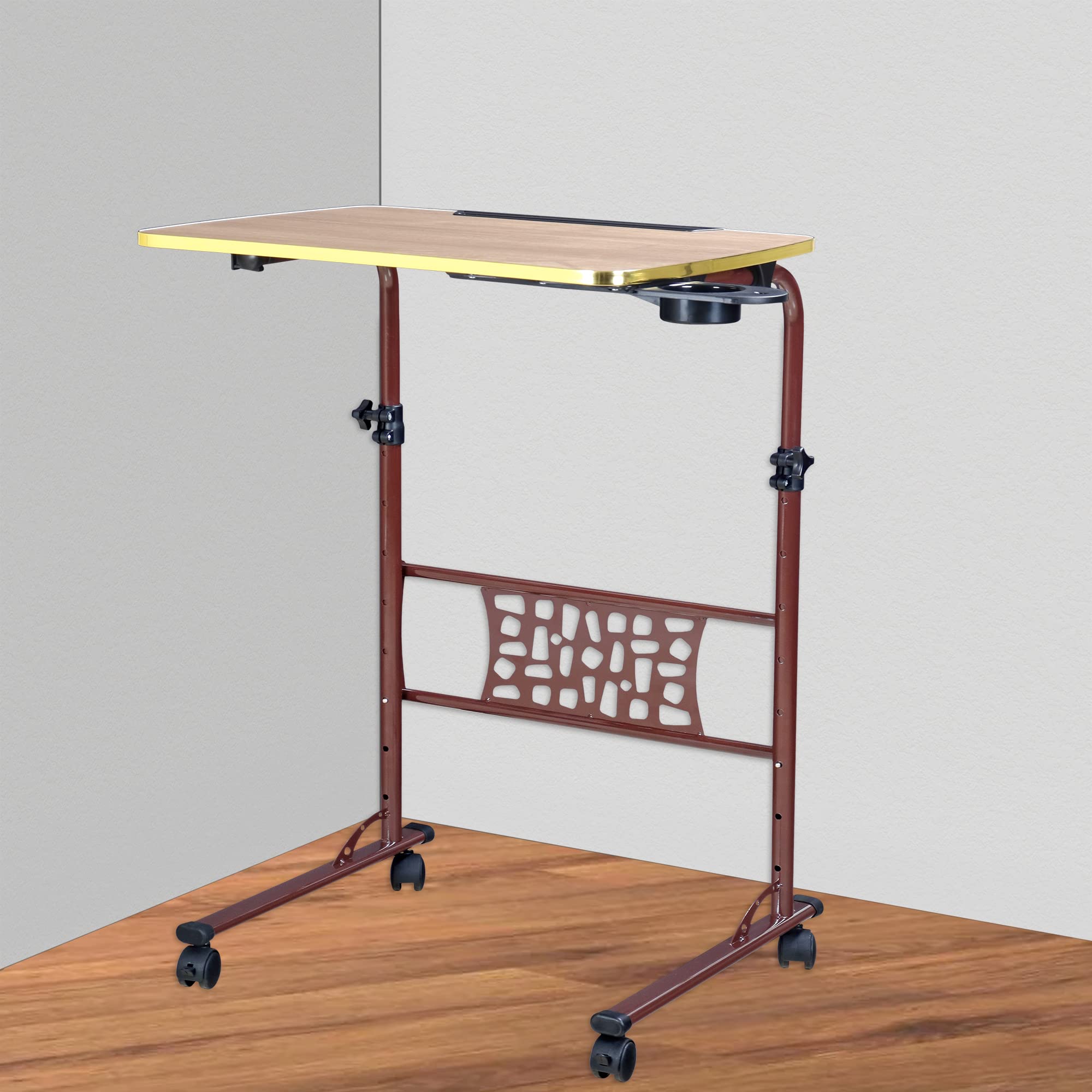 TABLE MAGIC Urban Raiser Laptop Table Mat Finish, Sit and Stand Desk, Adjustable Heights 70 to 110 Cm, Computer Desk with Castors Laptop Table. (Golden Teak) (B0BN1CDQS6) Amazon Price History, Amazon Price Tracker