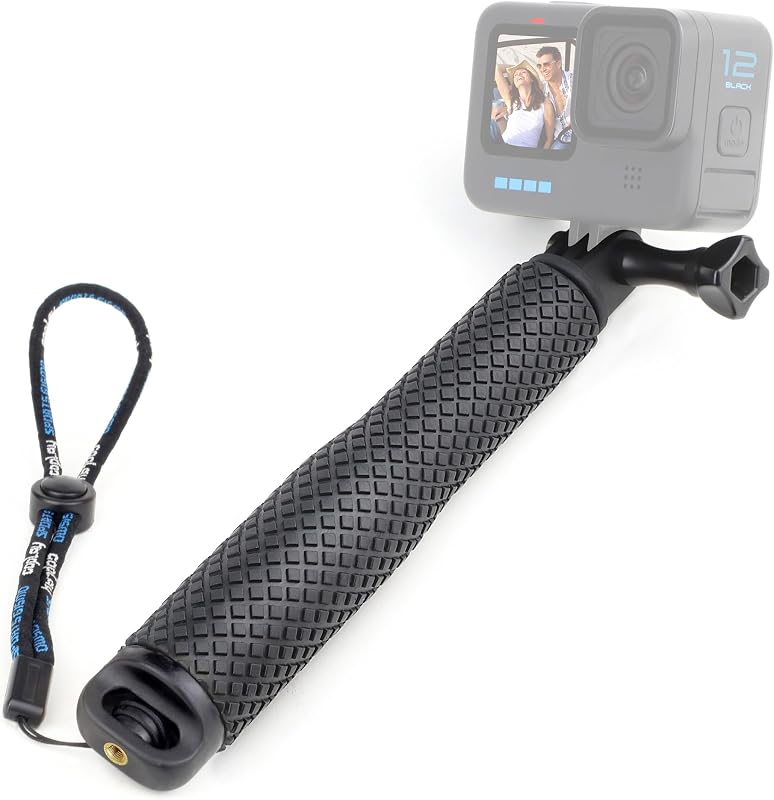 Waterproof Selfie Stick, Short Extension Pole for GoPro Cameras | 23in Portable Telescoping Pole, Hand Grip & Monopod for GoPro Hero 13 12 11 10 9, Mission, MAX, Insta360 & DJI Osmo Action