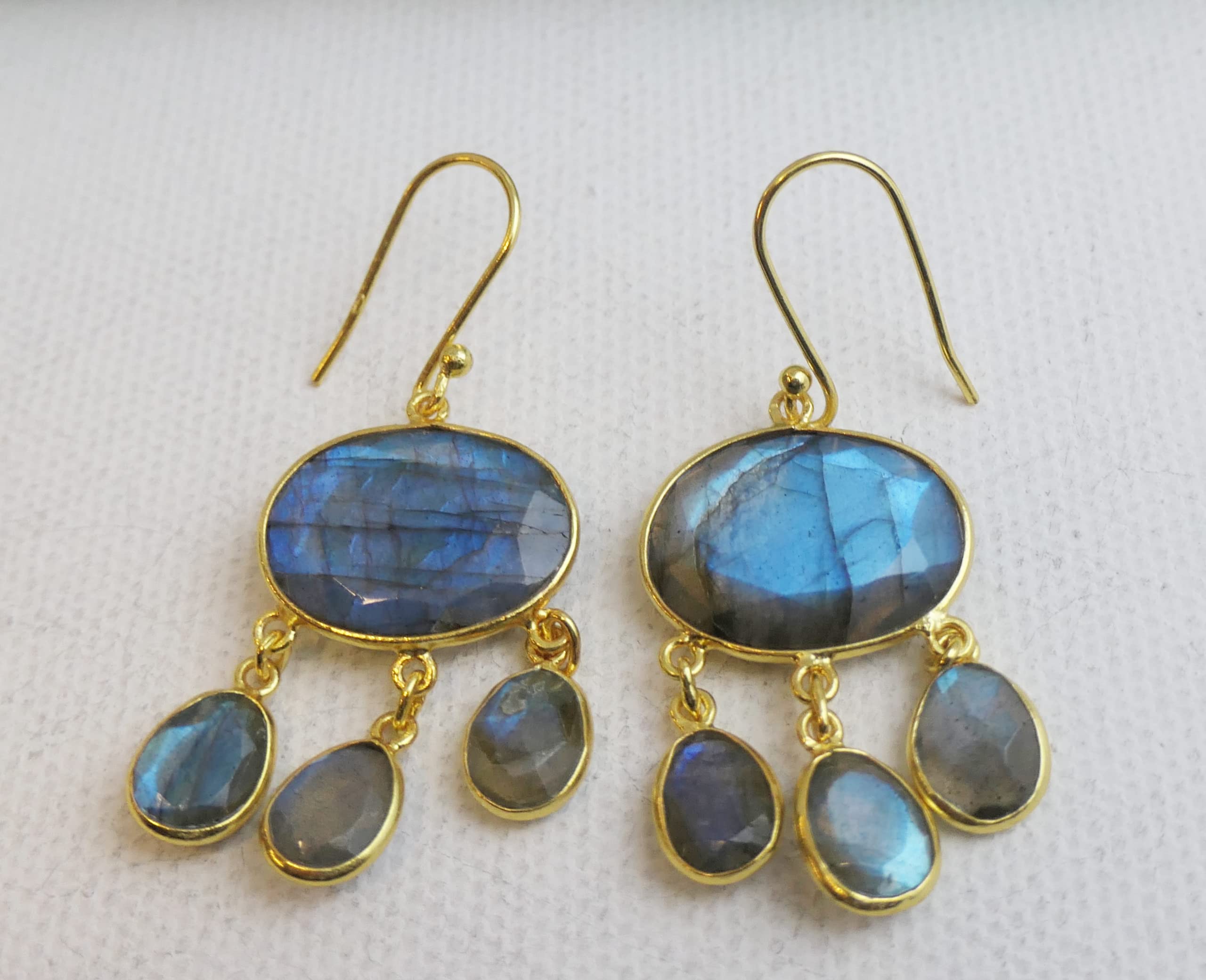 Orecchini in argento sterling con labradorite | Gioielli Eleganti Fatti a Mano da Donna - Stile Raffinato, Idea Regalo Romantica per Serate, Feste e Occasioni Speciali