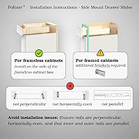 Vista 7 de Diapositivas de cajón de cierre suave de 18 pulgadas, 6 pares, rodamiento de bolas resistente, extensión completa para armarios y aparadores