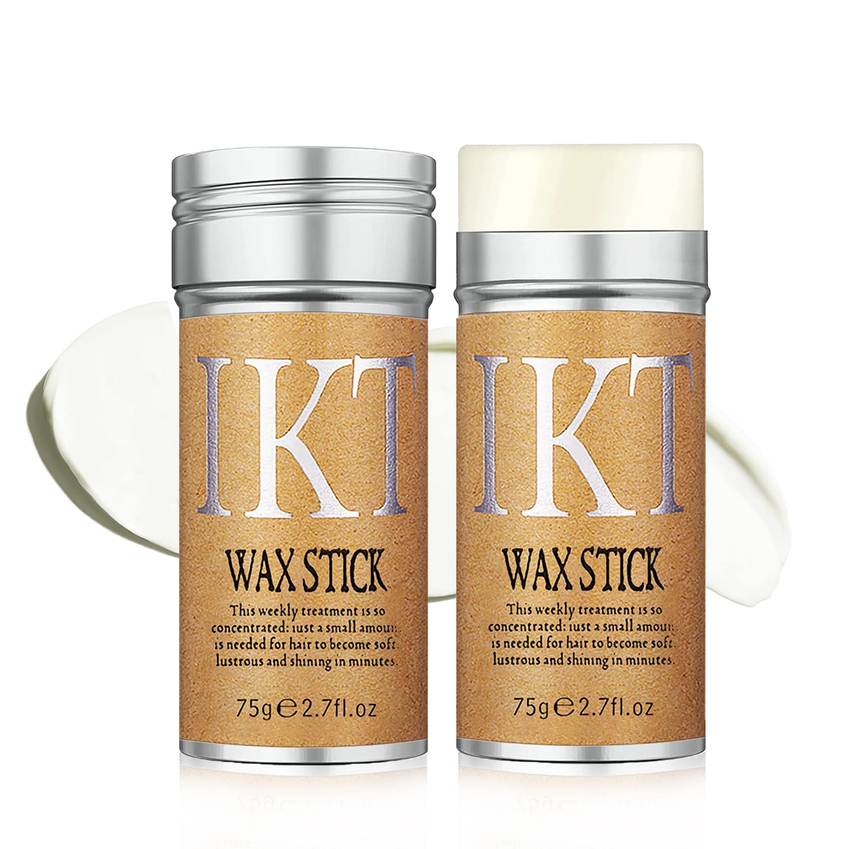 NVLEPTAP 2PCS Hair Wax Stick for Hair Slick Stick for Hair,Non-greasy Styling Wax Hair Pomade Stick for Flyaways and Edge Frizz Hair