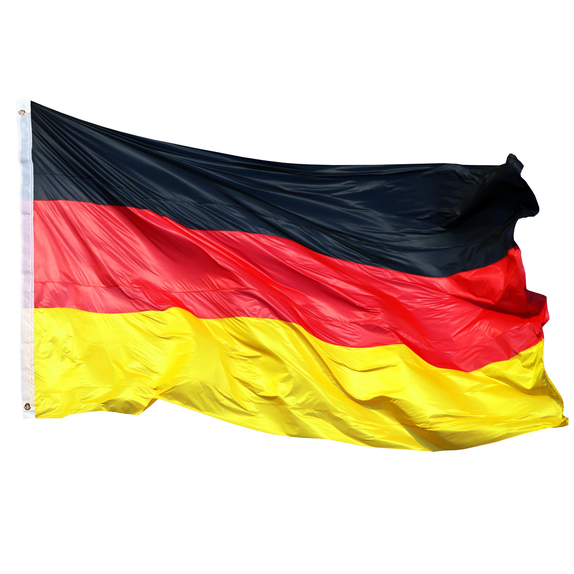 Taffstyle Deutsche Fahne Deutschlandfahne EM WM Fanartikel Land Flagge mit 6 Metallösen Ösen Frauen Männer Basketball Handball Fussball Hissflagge XXL Deutschland 280cm x 500cm