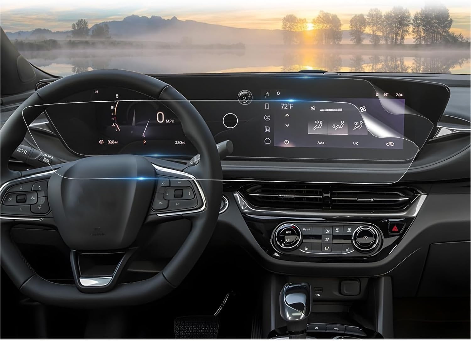 CDEFG For 2024 2025 2026 Buick Encore GX Screen Protector - (2PCS) All-in-One Nano Film - Encore GX 11 Inch Touchscreen 8 Inch Instrument Accessories Encore GX (2PCS) All-in-One Nano