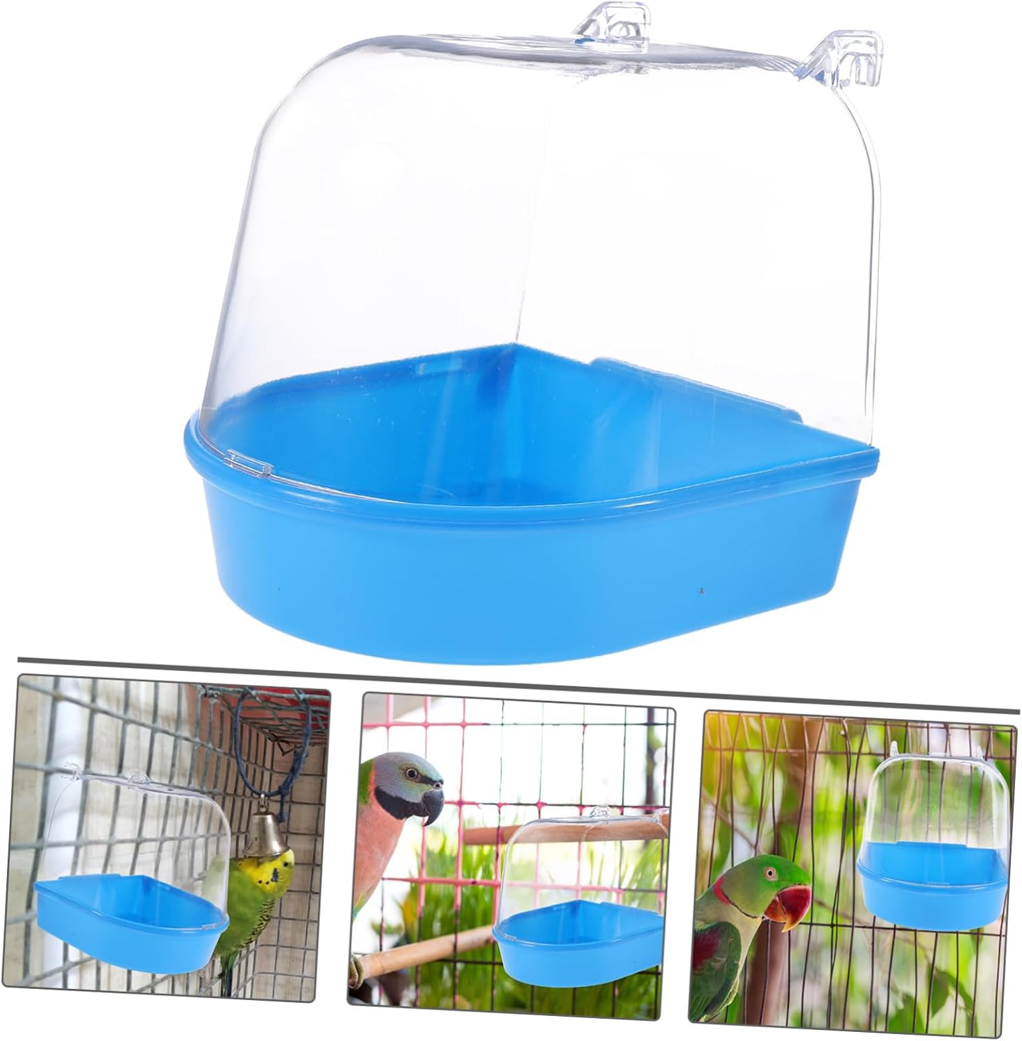 Yardwe Creative Plastic Bird Bath for Cage Parrot Shower Container Material for Birds Like Multifunctional Accessory for Indoor Parrots
