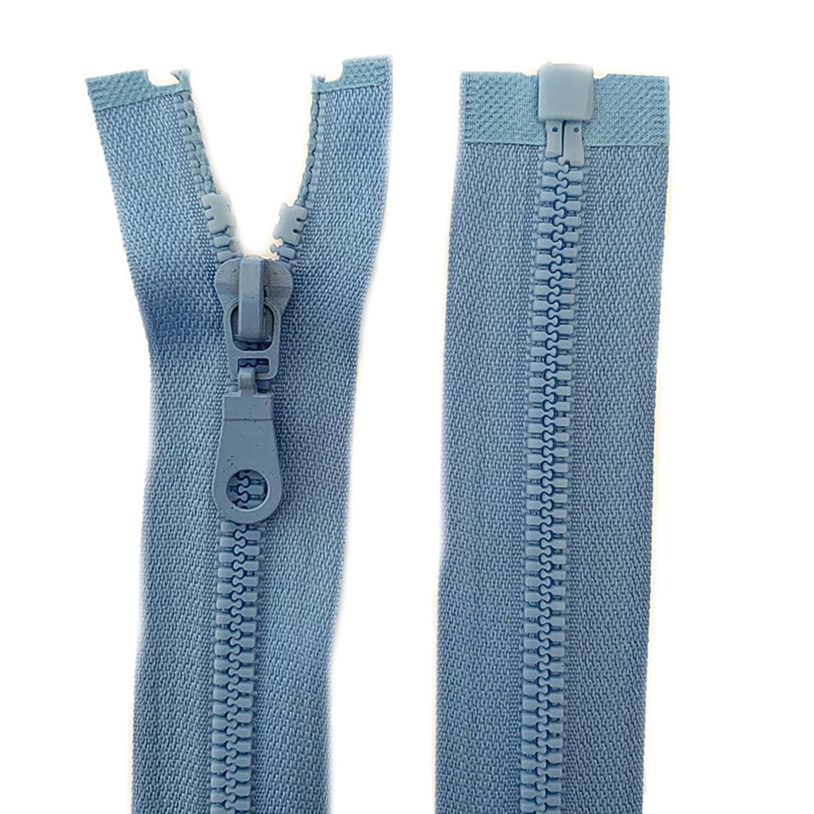 DogmiL 20pcs Resin Zipper 5# 25-70cm Remplacement de la Fermeture à glissière, lac Bleu, 55cm