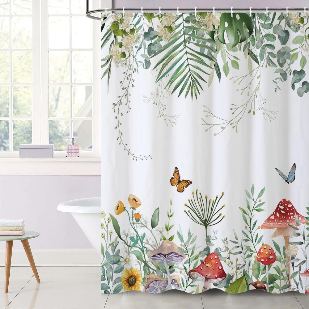 Uiiooazy Sage Green Shower Curtain - Image 2