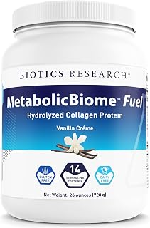 MetabolicBiome™ Fuel Hydrolyzed Collagen Protein, Vanilla - High-Performance Daily Shake, 20g Clean Protein, 9g Non-grain Fiber, 9g Healthy Fats, Microbiome Support, Allergen-free, 14 Servings