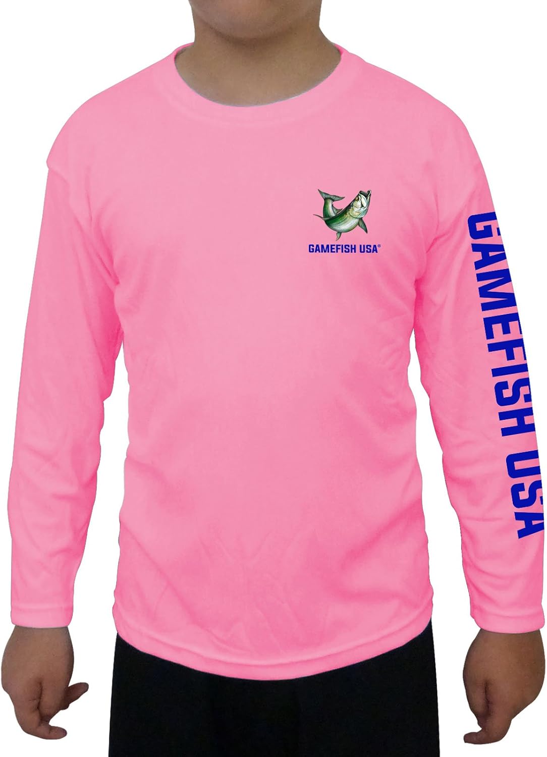 GAMEFISH USA Kid's UPF 50 Long Sleeve Microfiber Moisture Wicking Performance Fishing Shirt Tarpon