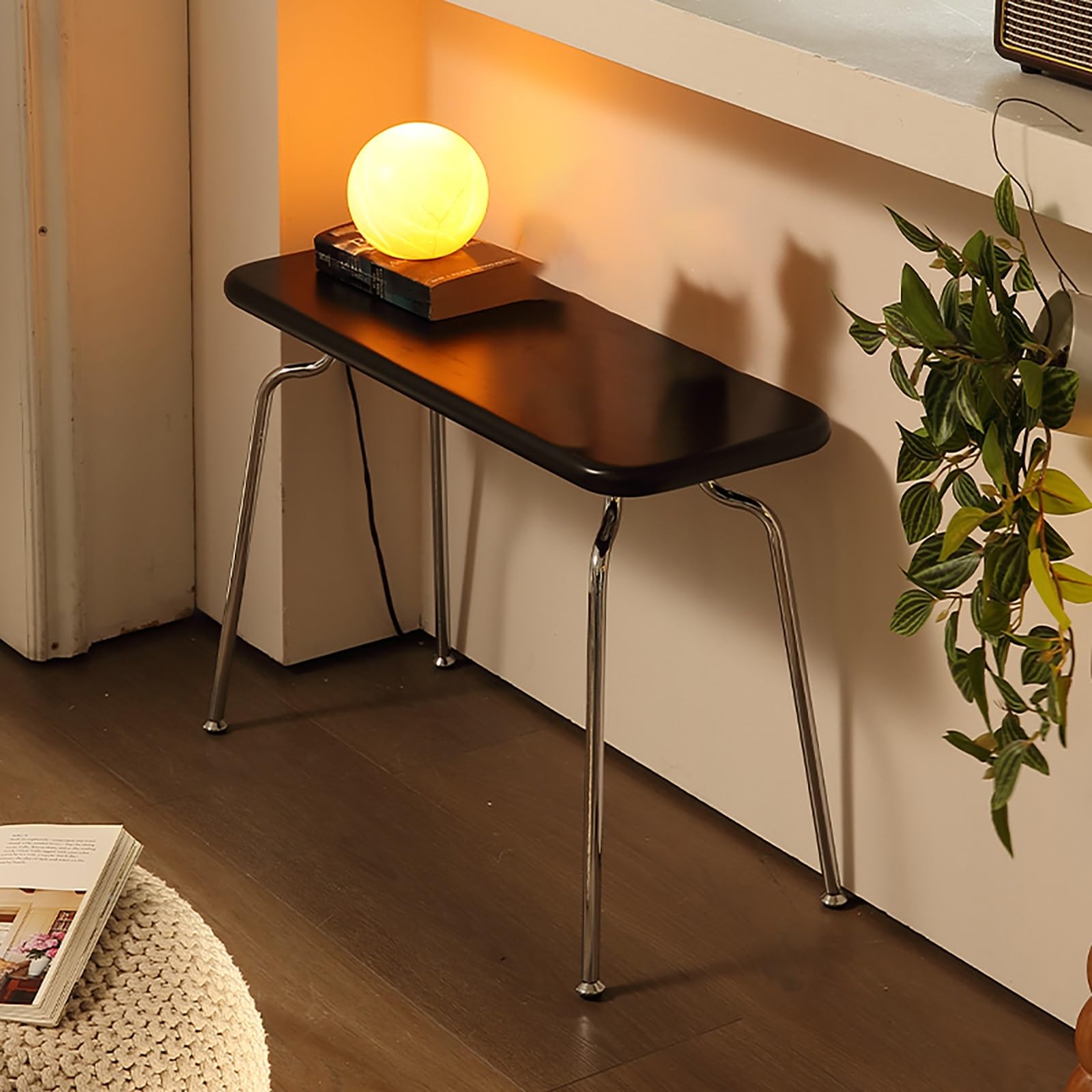 Panca da pranzo in legno con gambe in metallo, per interni, arredamento moderno per ingresso, corridoio, camera da letto, soggiorno